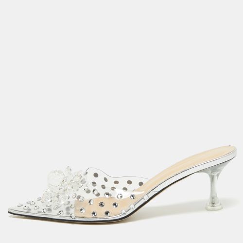 Mach & Mach Transparent PVC Crystal Embellished Mules Size 38.5 - Mach & Mach - Modalova