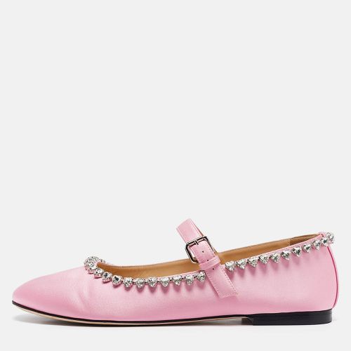 Mach & Mach Pink Satin Audrey Ballet Flats Size 41 - Mach & Mach - Modalova