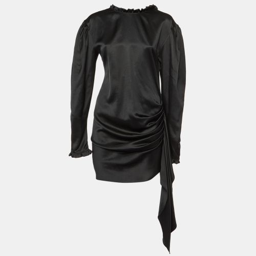 Magda Butrym Black Silk & Wool Draped Mini Dress S - Magda Butrym - Modalova