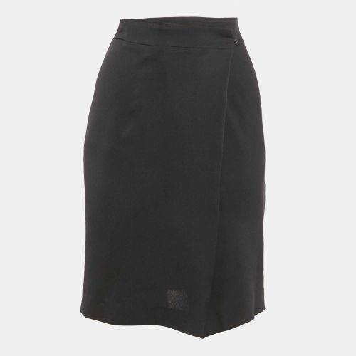 Maison Martin Margiela Black Silk Pleated Pencil Skirt M - Maison Martin Margiela - Modalova