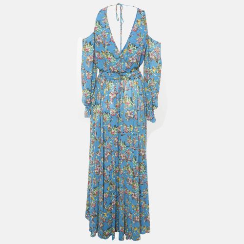 Floral Print Chiffon Maxi Dress S - Maison d'Angelann - Modalova
