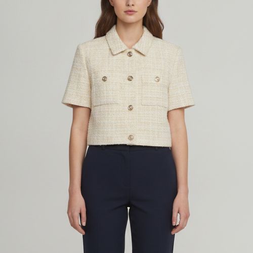 Metallic Tweed Cropped Jacket L - Maje - Modalova