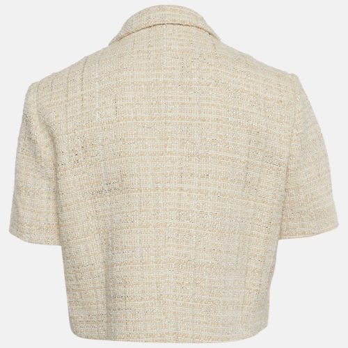 Metallic Tweed Cropped Jacket L - Maje - Modalova
