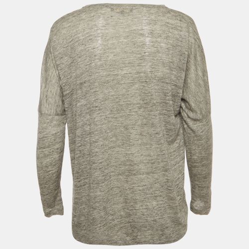 Linen Patch Pocket Long Sleeve Top L - Maje - Modalova