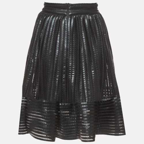 Striped Coated Mesh Flared James Skirt S - Maje - Modalova