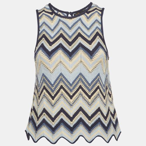 Chevron Lurex Crochet Knit Top S - Maje - Modalova