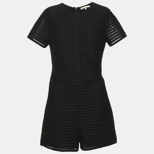 Jersey and Mesh Layered Rumper S - Maje - Modalova