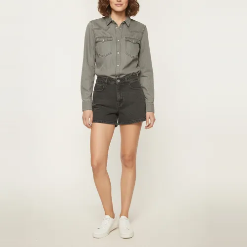 Denim Trompe-l'oeil Button-Up Jumpsuit XS - Maje - Modalova