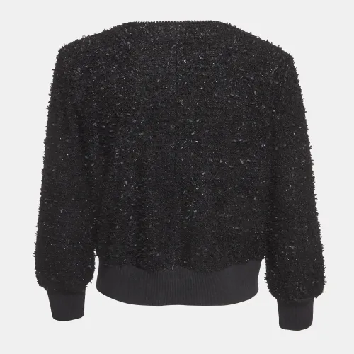 Lurex Tweed Buttoned Jacket L - Maje - Modalova