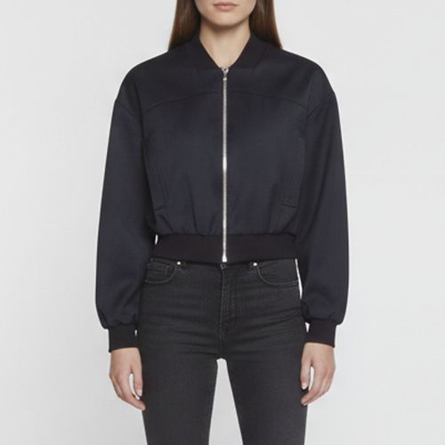 Wool Blend Zip-Up Bomber Jacket S - Maje - Modalova
