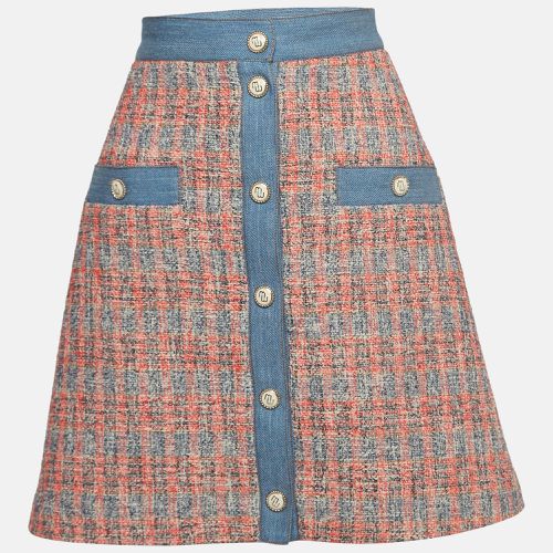 Tweed Buttoned Front Mini Skirt L - Maje - Modalova