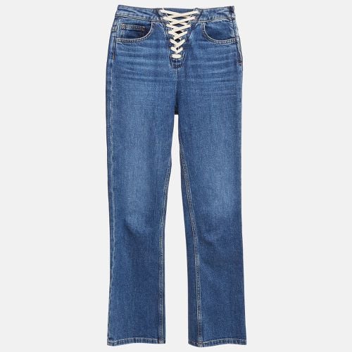 Maje Blue Lace-Up Denim High Rise Jeans XS Waist 26" - Maje - Modalova