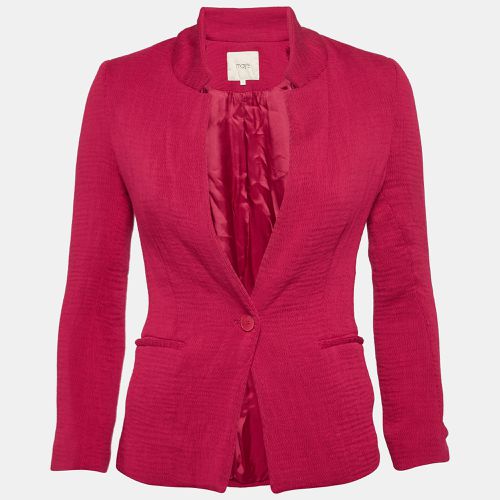 Crinkle Crepe Single Breasted Blazer M - Maje - Modalova