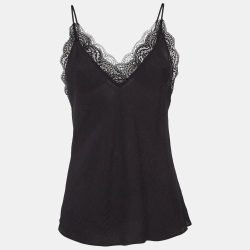 Crepe Lace Trim Camisole Top M - Maje - Modalova