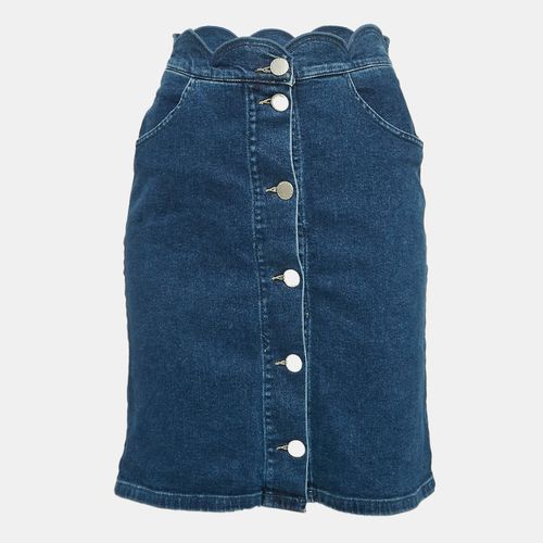 Denim Scallop Short Skirt L - Maje - Modalova