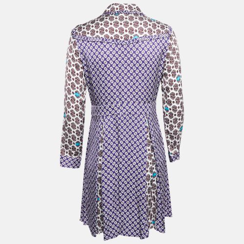 Multicolor Printed Crepe Button Front Mini Dress M - Maje - Modalova