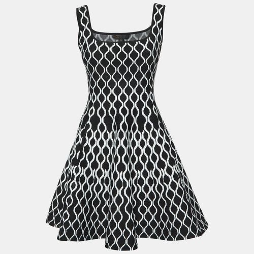 Maje Monochrome Jacquard Knit Mini Dress M - Maje - Modalova