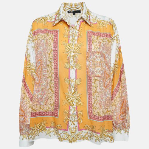 Maje Multicolor Scarf Print Cotton Shirt L - Maje - Modalova