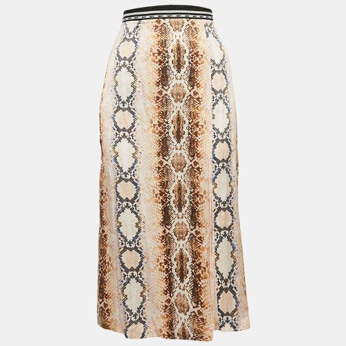 Maje Multicolor Snake Print Crepe Midi Skirt M - Maje - Modalova