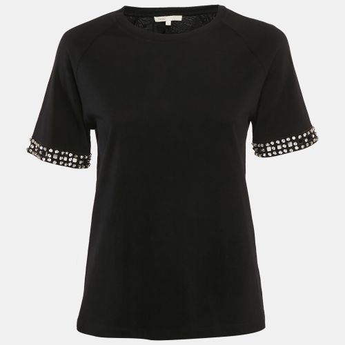 Cotton Stud Detail Crew-Neck T-Shirt S - Maje - Modalova