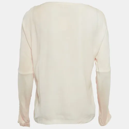 Crepe Sleeve Macrame Detail Top S - Maje - Modalova