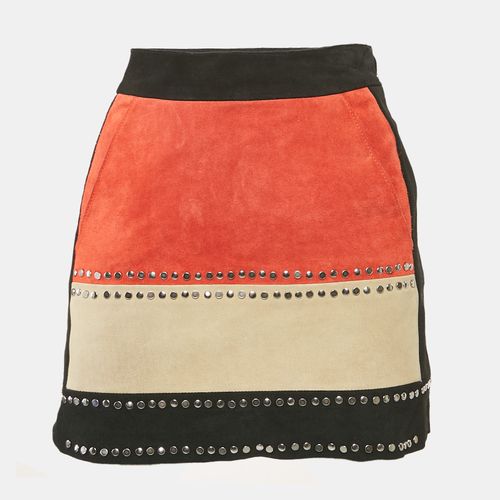 Maje Black Suede Stud Detail Mini Skirt M - Maje - Modalova