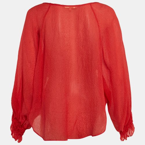 Textured Silk Blend Loose Top S - Maje - Modalova