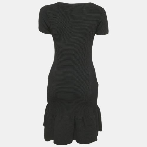 Patterned Knit Zip Detail Short Dress S - Maje - Modalova