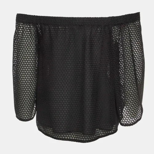 Mesh Off-The-Shoulder Top S - Maje - Modalova