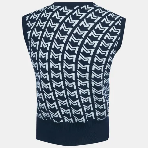 Monogram Jacquard Sleeveless Sweater S - Maje - Modalova