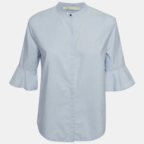Striped Cotton Button Front Shirt S - Maje - Modalova