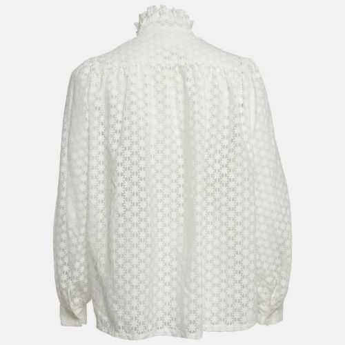 Floral Pattern Chiffon Sheer Shirt S - Maje - Modalova