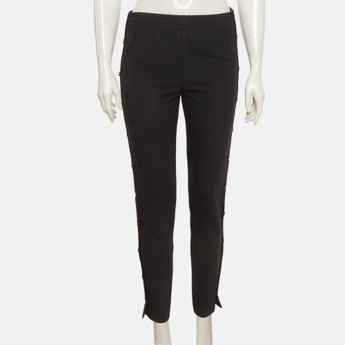Navy Jersey Side Open Trousers S - Maje - Modalova