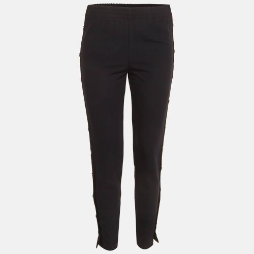 Navy Jersey Side Open Trousers S - Maje - Modalova