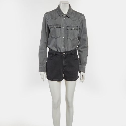 Maje Grey & Black Denim Romper M - Maje - Modalova