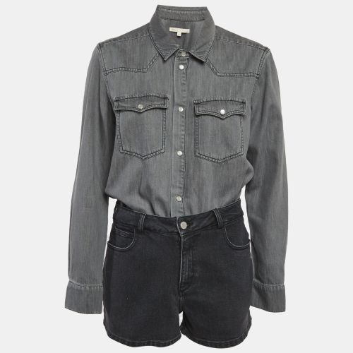 Maje Grey & Black Denim Romper M - Maje - Modalova