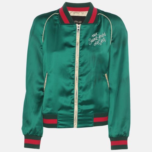Maje Green Nylon Zip-Front Jacket S - Maje - Modalova