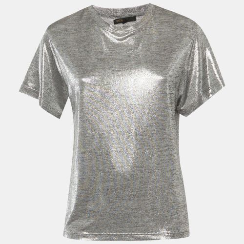 Lamé Jersey T-Shirt S - Maje - Modalova