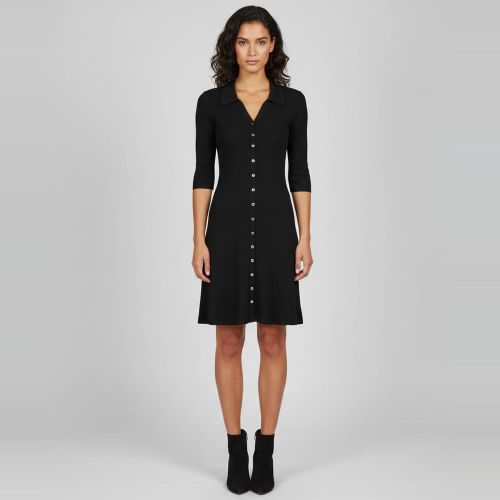 Rib Knit Button Up Mini Dress M - Maje - Modalova