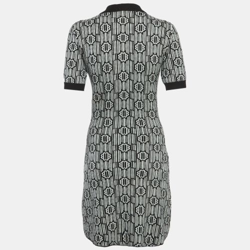 Black/ Risola Pattern Knit Mini Dress S - Maje - Modalova