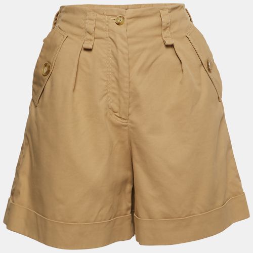 Maje Beige Cotton High Waist Shorts S - Maje - Modalova