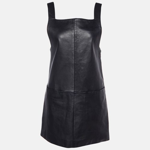 Maje Black Leather Sleeveless Mini Dress S - Maje - Modalova