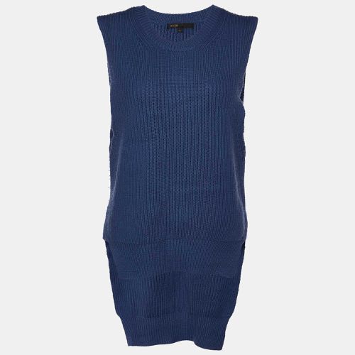 Wool Knit High-Low Sleeveless Sweater Top M - Maje - Modalova