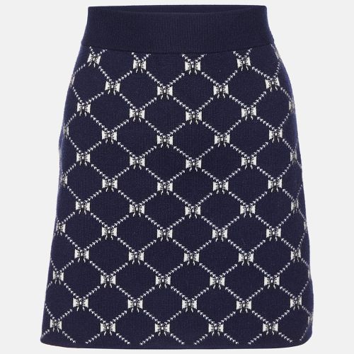 Maje Navy Blue Jacquard Knit Mini Skirt S - Maje - Modalova