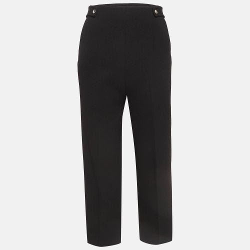 Maje Black Stretch Crepe High Rise Trousers S - Maje - Modalova