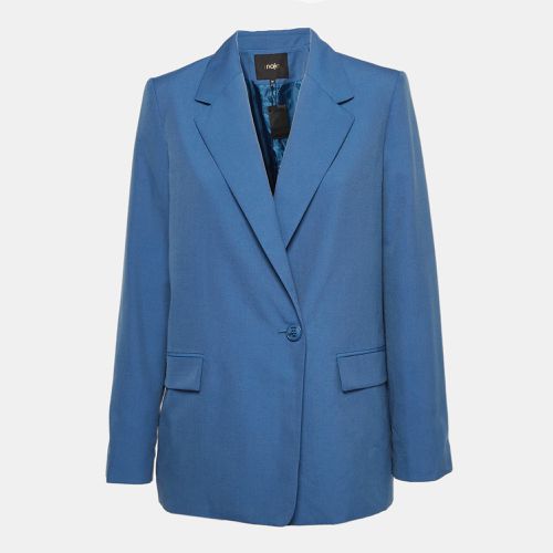 Maje Blue Crepe Straight Tailored Blazer M - Maje - Modalova