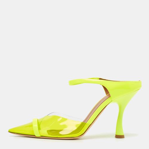 Malone Souliers Neon Yellow Patent Leather and PVC Iona Mules Size 37 - Malone Souliers - Modalova