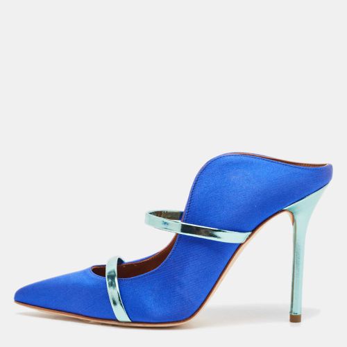 Malone Souliers Blue Leather and Satin Maureen Mules Size 37 - Malone Souliers - Modalova