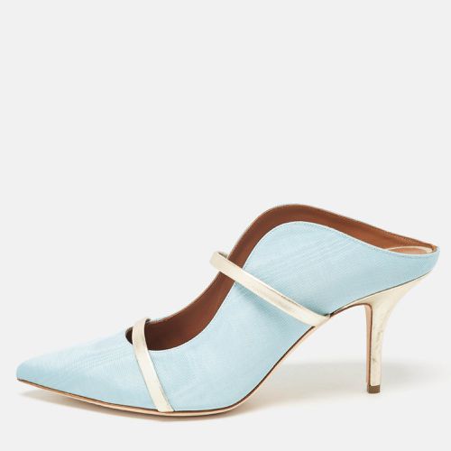 Malone Souliers Light Blue Fabric Maureen Pointed Toe Mules Size 41 - Malone Souliers - Modalova