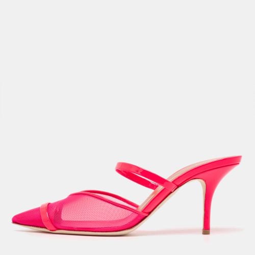 Malone Souliers Neon Pink Mesh and Patent Leather Clio Mules Size 39 - Malone Souliers - Modalova